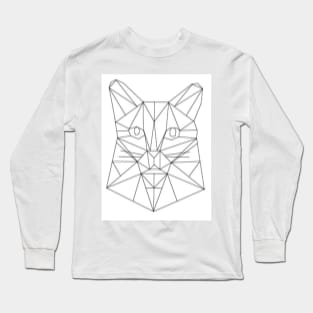 Geometric Animals : Cat Long Sleeve T-Shirt